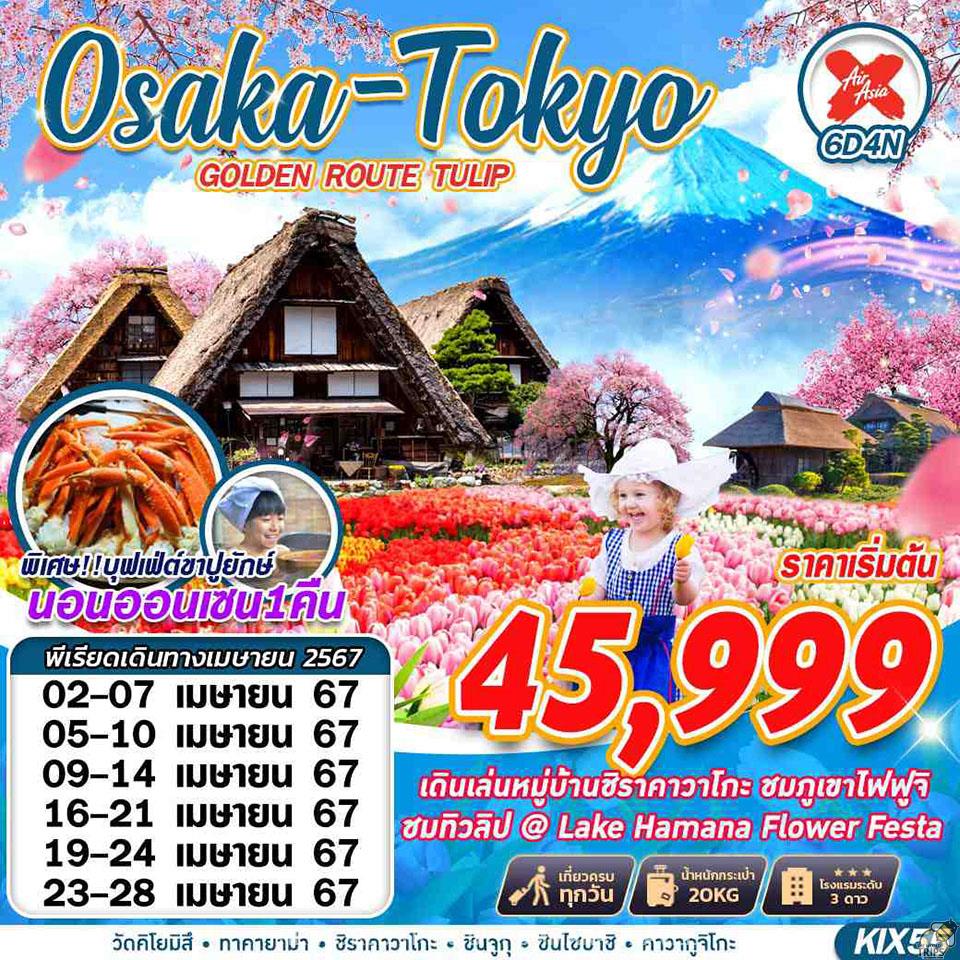 WTPT0820 : BKK OSAKA TOKYO GOLDEN ROUTE TULIP (APR) 6D4N