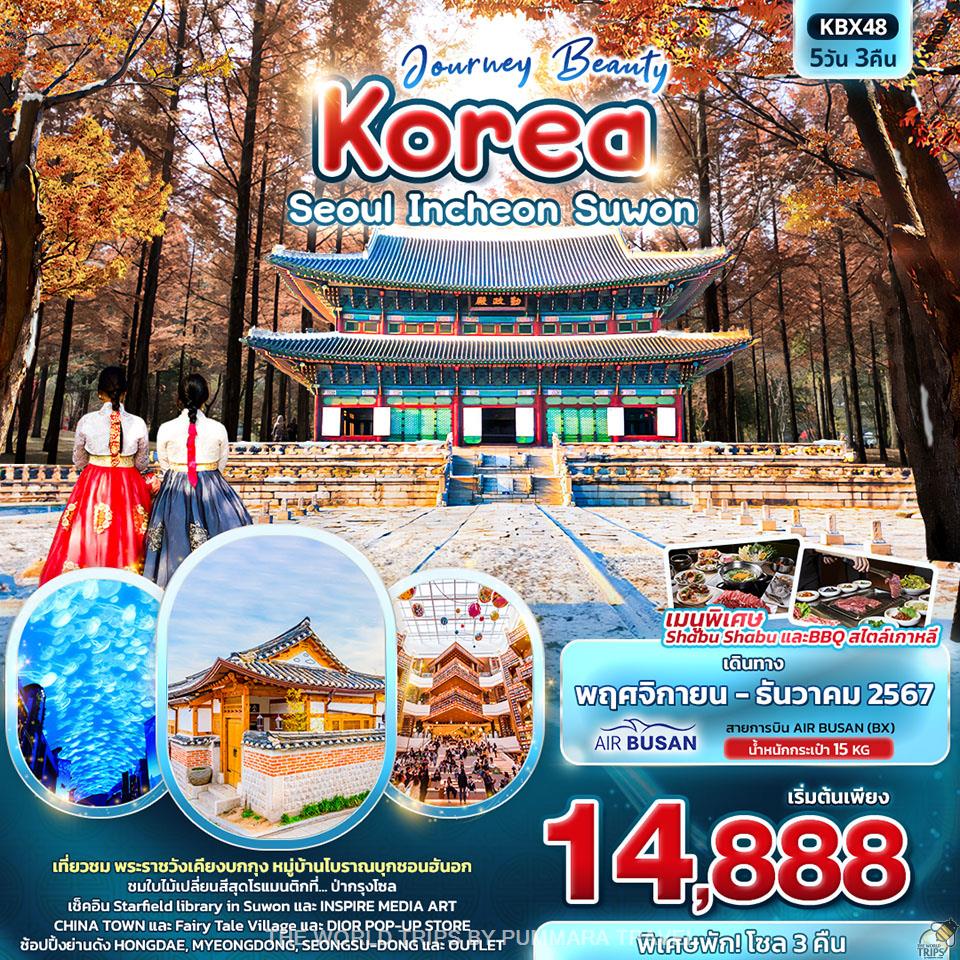 WTPT0907 : Journey Beauty Korea Seoul Incheon Suwon 5วัน 3คืน